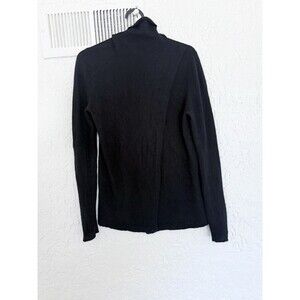 Cullen 100% Cashmere Black Turtleneck Open front  Sweater SZ M